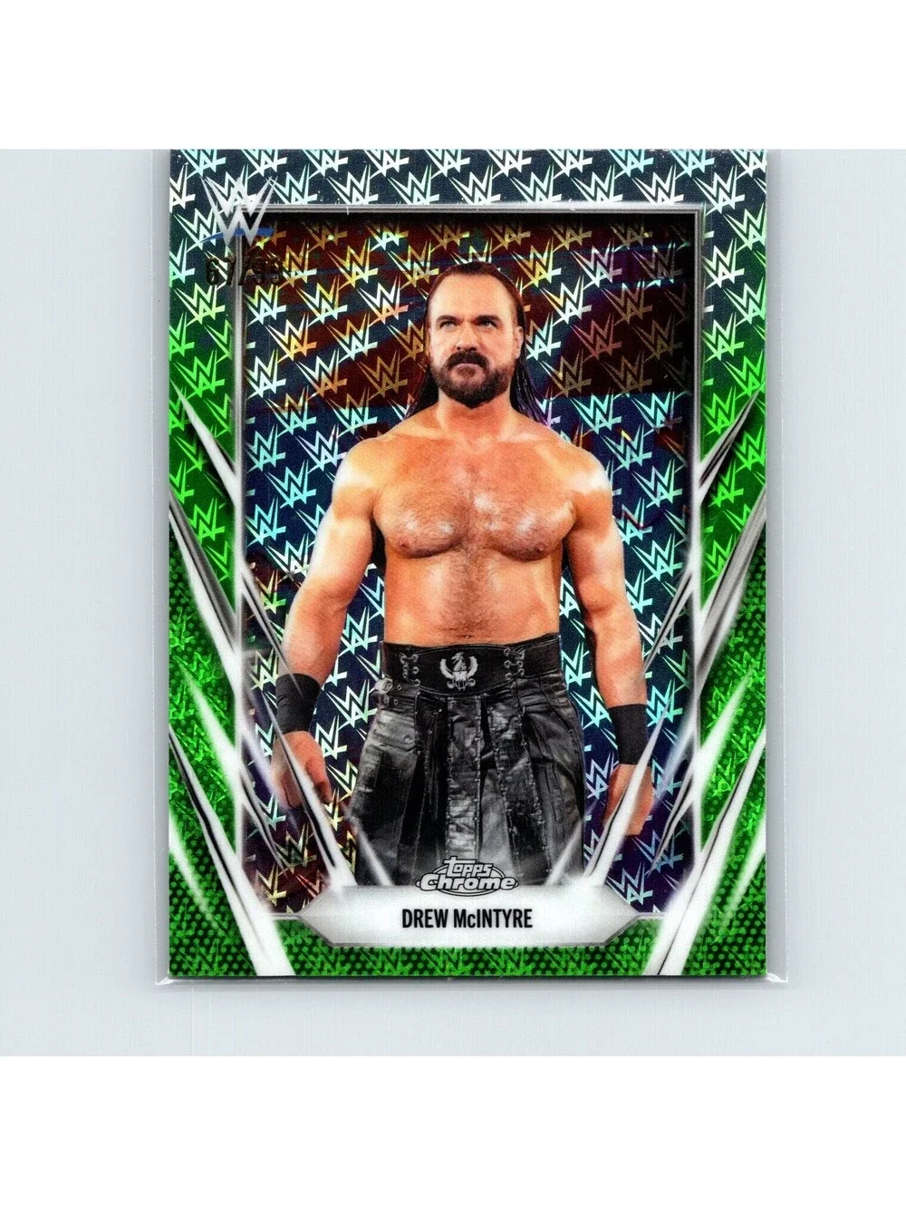 2026 Topps Chrome WWE Logofractor Drew Mcintyre #96 Green Refractor #/99